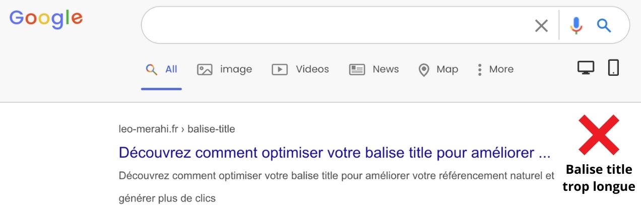 Balise title trop longue