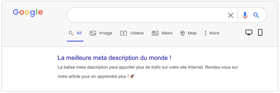 Meta description optimisée